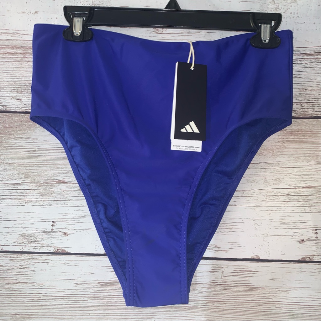 New Adidas Swim High Waist Blue Swimwear Bikini Bottom New Adidas Swim High Waist Blue Swimwear Bikini Bottom